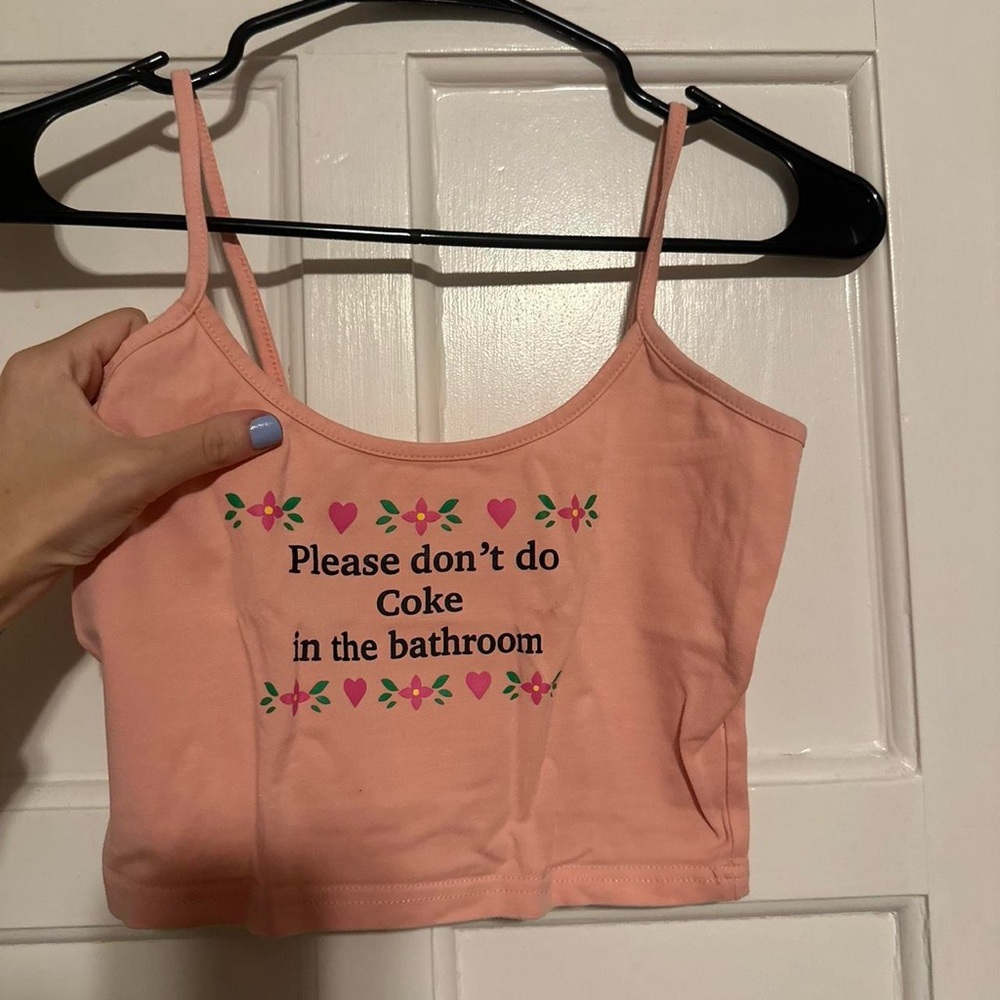 Peach Graphic Women's Crop Top